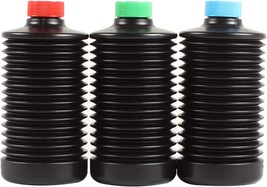 3X 1000ml Collapsible Darkroom Chemical Storage Bottles Foldable Liquid - £33.73 GBP