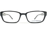 Lucky Brand ZAK BLACK Gafas Monturas Rectangular Completo Borde 48-16-130 - $41.71