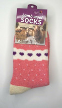 Ladies Lamb Wool Crew Socks Valentine&#39;s Hearts Warm Winter Boot Size 9-1... - £19.48 GBP