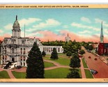 Courthouse and  State Capitol Building Salem OR UNP Linen Postcard V22 - $2.92