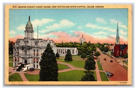 Courthouse and  State Capitol Building Salem OR UNP Linen Postcard V22 - £2.28 GBP