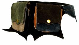 Fair Trade Hand Made Leather Funky Leather Bag Belt Bumbag Hippy Goth Emo Multi - £26.70 GBP