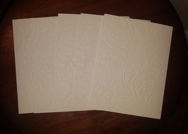 Set of Handmade Blank White 3D Embossed Swirl Design Greeting Cards - £16.51 GBP