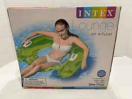 Intex Sit N Float Inflatable Lounge Adult Pool Chair Swimming Pool w/Cup Holder - £4.42 GBP