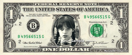 WEDNESDAY Addams Family on a REAL Dollar Bill Collectible Celebrity Money Cash - £6.98 GBP