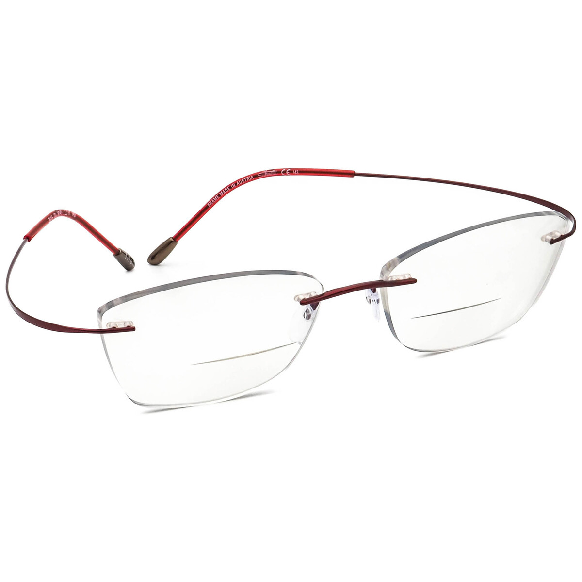 Silhouette Eyeglasses 5515 70 3040 Must Collection Red Rimless Austria 5... - $159.99