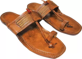 Mens Kolhapuri Buffalo Leather Indian sandal BOHO HT42 chappal US size 7-12 - £33.73 GBP