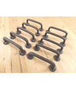 10 BLACK BARN DOOR HANDLES DRAWER CABINET HARDWARE CAST IRON *PAINT SCRAPS* - $51.84 CAD