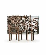 interoknack Vintage Carved Wood Sideboard, Modern Minimalist Glass Cabin... - $11,999.00