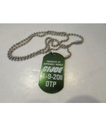 TOY GI JOE NAME TAG PRESENTED BY DISPOSABLE HEROES 4/9/2011 METAL W/CHAIN - $2.75