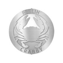 Customizable Crab Ring Monogram - Steel Sign - Personalized Metal Sign - $70.28