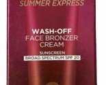 L&#39;OREAL SUBLIME BRONZE SUMMER EXPRESS WASH-OFF FACE BRONZER CREAM MEDIUM... - £15.69 GBP