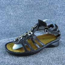 Naot  Women Gladiator Sandal Shoes Black Leather Size 6 Medium - £31.13 GBP
