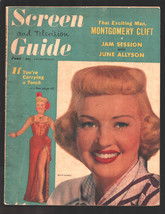 Screen and Television Guide 6/1949-Betty Grable-Montgomery Clift-June Allyson... - £48.28 GBP