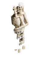 Ship N 24 Hours. New Skeleton Gothic Figures, LOVE NEVER DIES. 9 Inches H. - £29.81 GBP