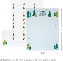 Hallmark Holiday Newsletter Kit - 30 Sheets, Envelopes &amp; Labels - New - $10.00