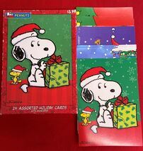 Vintage 17 Image Arts Peanuts Christmas Cards by Schulz w Box Snoopy Joe... - $26.72
