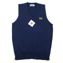 Vintage University of Michigan U of M Mens S Dark Blue Sweater Vest Acrylic NWOT - £29.28 GBP