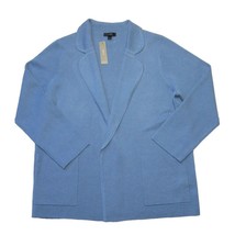 NWT J.Crew Eloise in Courier Blue Knit Open-Front Sweater Blazer Cardigan XS - £79.32 GBP