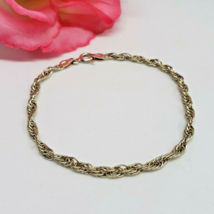925 STERLING SILVER ROPE CHAIN BRACELET 3.4 GRAMS ITALY 7&quot; Long - £15.61 GBP
