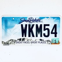 2019 United States South Dakota Great Faces Passenger License Plate WKM54 - $263.65 MXN