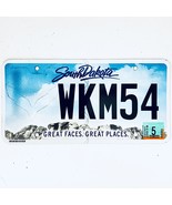 2019 United States South Dakota Great Faces Passenger License Plate WKM54 - $267.21 MXN