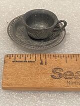 1 Small 1.5" Copper Dollhouse Size Cup &amp; Saucer *Pre-Owned/Unbranded* OR3 - $15.99