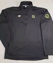 New Balance Mens Sz L Quarter Zip Pullover Black Jacket Dry Fit Got Soccer Logo - £15.73 GBP