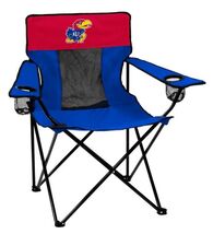 Kansas Jayhawks Arm Chair Blue Red NCAA Tailgating Camping Cup Holders - €53,98 EUR