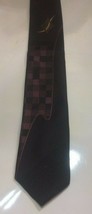 Bugle Boy Men’s Neck Tie Black and Purple Block Pattern - $3.95