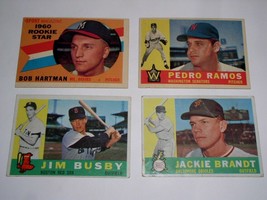 Baseball Cards Lot Of Four 1960 Jackie Brandt Pedro Ramos Bob Hartman Jim Busby - £15.97 GBP