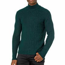 John Varvatos Men&#39;s Long Sleeve Alanson Texture Play Mock Neck Sweater Juniper - £61.22 GBP