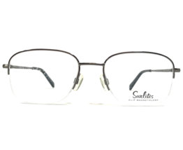 Sunlites Eyeglasses Frames SL4017 033 GUNMETAL Gray Square Half Rim 53-19-140 - £36.44 GBP