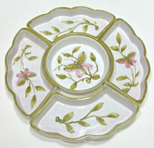 5 Piecee Italian Art Pottery Hand Painted Serving Condiment Appetizer Ro... - £32.85 GBP
