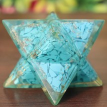 170g! Lovely Big Genuine Turquoise Orgone Merkaba 4 In Huge Crystal Gemstone - £51.55 GBP