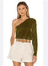 Velvet Long Sleeve One Shoulder Top Size XS EUC Revolve Tularosa &#39;Nova&#39; ... - $28.22
