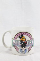 Vintage 1988 Applause Mickey Mouse White Ceramic 60th Birthday Mug Cup 10 oz - $19.79