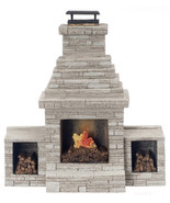 Dollhouse Miniature - LARGE OUTDOOR FIREPLACE - 1:12 Scale - $82.04 CAD