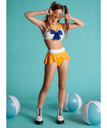 Sailor Moon Sailor Venus Cosplay Bikini Swim suit Set S - £39.34 GBP
