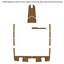 1989 Mastercraft Prostar 190 Transom &amp; Rear Deck &amp; Dash &amp; Bow EVA Teak Decking - £210.15 GBP