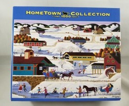 Hometown Beautiful Bridges Jigsaw Puzzle 1000 Piece Heronim Mega Snow Ice Skate - $11.28