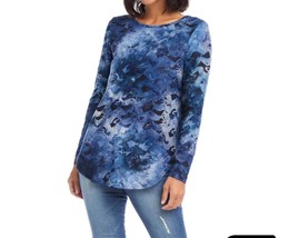 Karen Kane on holiday t/d burnout top in Blue - size XL - £34.79 GBP