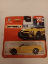 Matchbox 2023 #33 Yellow &#39;16 Chevy Camaro Convertible MBX Showroom Series SC - £11.78 GBP
