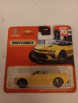 Matchbox 2023 #33 Yellow &#39;16 Chevy Camaro Convertible MBX Showroom Series SC - £11.25 GBP