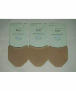 Three Pairs Women&#39;s New G.H. BASS Nude Color Non-Skid Slide Boat Socks O... - $112.14 MXN