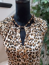 The Limited Women&#39;s Beige &amp; Brown Animal Print Sleeveless Top Blouse Size Medium - £19.98 GBP