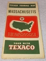 Vintage Texaco Oil Gas Station Travel Touring Map Massachusetts 1939 - £7.93 GBP