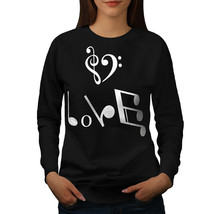 Wellcoda Music Love Womens Sweatshirt, Art Casual Pullover Jumper - £23.10 GBP+