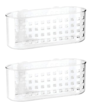 Suction Cup Shower Caddy, Bathroom Basket, Plastic Clear InterDesign 416... - $30.53 CAD