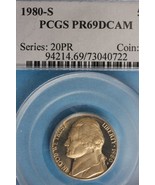 1980 S PR 69 Deep Cameo Thomas Jefferson Nickel PCGS Certified Graded OC... - $12.99